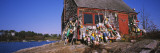 Lobster Buoys on a Shed  Harpswell Cove  Maine  USA