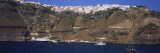 Town on a Hill at the Waterfront  Fira  Santorini  Greece