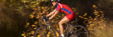 Woman Riding a Sports Bicycle  Bainbridge Island  Washington State  USA