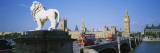 Lion Statue at Houses of Parliament  London  England