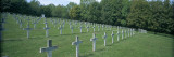 Rows of Crosses on Graves in a Cemetery  Hartmannsweilerkopf  Alsace  France