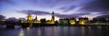 Buildings Lit Up at Night  Big Ben  Houses of Parliament  Thames River  Westminster  London