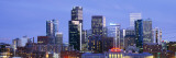 Buildings Lit Up at Dusk  Denver  Colorado  USA