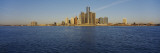 Skyscrapers on the Waterfront  Detroit  Michigan  USA
