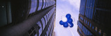 View of Balloons Floating Between Skyscrapers  San Francisco  California  USA