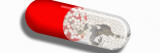 Man with Granules in a Capsule