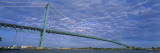 Ambassador Bridge  Detroit River  Detroit  Michigan  USA