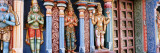 Statues of Hindu Gods Carved in a Temple  Tiruchirapalli  Tamil Nadu  India