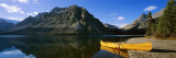 Canoe at the Lakeside  Bow Lake  Banff National Park  Alberta  Canada