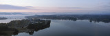 Aerial View of a Lake  Lake Burley Griffin  Canberra  Australia