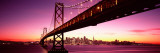 Bridge across Bay with City Skyline in Back  Bay Bridge  San Francisco Bay  California
