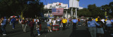 Group of People in Front of a Stadium  the Rose Bowl  Pasadena  City of Los Angeles  California