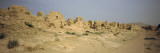 Ruins of Buildings in a Desert  Jiaohe Ruins  Turpan  Xinjiang Province  China