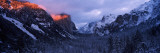 Sunlight Falling on a Mountain Range  Yosemite National Park  California  USA