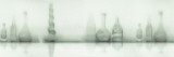 Assorted Glassware on a White Background