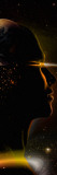 Conceptual Image of a Human Looking Towards Infinity in Space