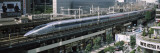 300 Series Shinkansen Train Leaving Railroad Station  Tokyo Prefecture  Kanto Region  Honshu  Japan