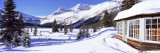 Tourist Resort in Snow Covered Field  Simpson's Num-Ti-Jah Lodge  Banff National Park  Alberta