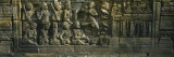 Statue Carved on the Wall of a Temple  Borobudur Temple  Java  Indonesia