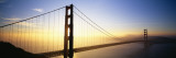 Silhouette of a Bridge at Dawn  Golden Gate Bridge  San Francisco  California  USA