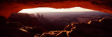 Natural Arch at Sunrise  Mesa Arch  Canyonlands National Park  Utah  USA