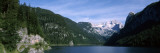 Alpine Lake Surrounded by Mountains  Dachstein Mountains  Upper Austria  Austria