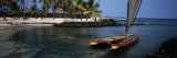 Canoe in the Sea  Honolulu Pu'uhonua O Honaunau National Historical Park  Honaunau  Hawaii  USA