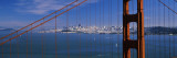 Suspension Bridge with a City in the Background  Golden Gate Bridge  San Francisco  California  USA