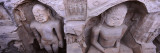 Buddha Sculptures on a Wall  Gwalior Fort  Gwalior  Madhya Pradesh  India