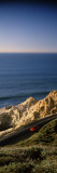 View of Car with the Sea in Background  California State Route 1  San Mateo County  California  USA