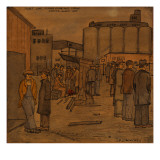 Men Outside the Fisher Flour Mill in Seattle During the Strike There in 1935