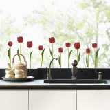 Red tulips  (Window Decal)