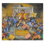 The Unemployed Battling Police