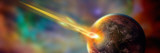 Meteor Hitting Earth from a Distance