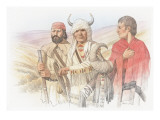 Two Corpsmen with an Indian Man