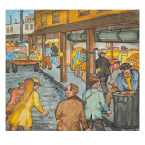 Some Unemployed Men Passing Through the Pike Place Market on their Way to the Soup Kitchen