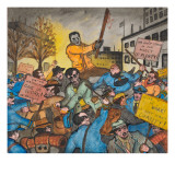 The Police Attacking a Meeting of the Unemployed Prior to the National Hunger March on Washington