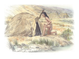 An Indian Man Is Preparing to Enter a Sweat Lodge