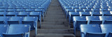 Empty Blue Seats in a Stadium  Soldier Field  Chicago  Illinois  USA