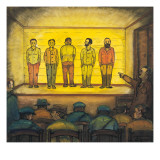 A Seattle City Jail Line-Up of Five Male Inmates