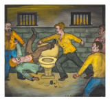 A Fight Scene in a Cell of the Seattle City Jail