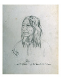 Portrait of Iso 2nd Chief of the Deschutes Indians