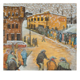 A Breadline on Western Avenue During the Winter