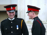 Prince William and Prince Harry after The Sovereign's Parade that marked the completion of Prince H