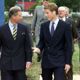 Prince William smiles for photographers as he enters Anchor Mills  a former Mill in Paisley  Glasgo