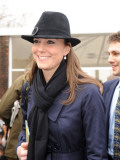 Kate Middleton  the girlfriend of Prince William  arrives at Cheltenham Racecourse in Gloucstershir