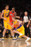 Atlanta Hawks v Los Angeles Lakers  Los Angeles  CA - February 22: Steve Blake and Jamal Crawford