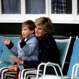 Princess Diana with Prince William at Smiths Lawn  Windsor May 1987
