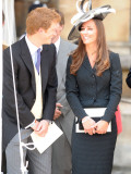 prince harry & kate middleton all smiles as they see prince william in his garter robes  June 2008