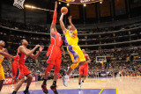 Atlanta Hawks v Los Angeles Lakers  Los Angeles  CA - February 22: Kobe Bryant and Josh Smith